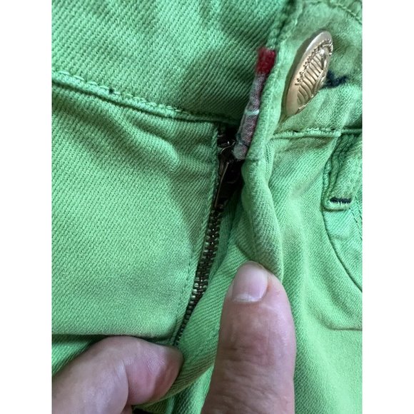 Maxime Cossoguy Jeans‎ Womens 28 Green Denim Pocketed Belted Zip Ladies 28x34 - Picture 3 of 14